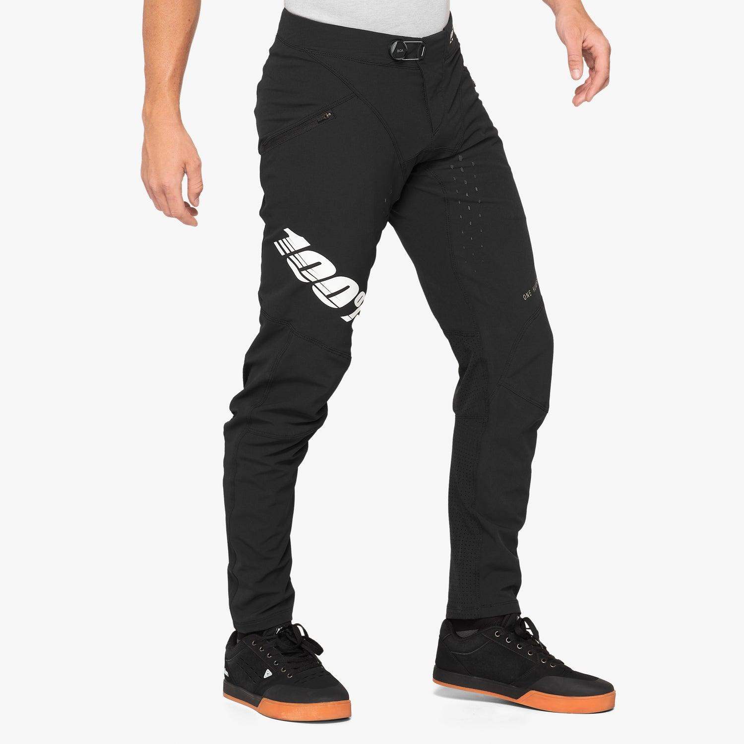 100% R-Core Men's Stretchable Woven Mountain Bike Pants, Black - Image 6