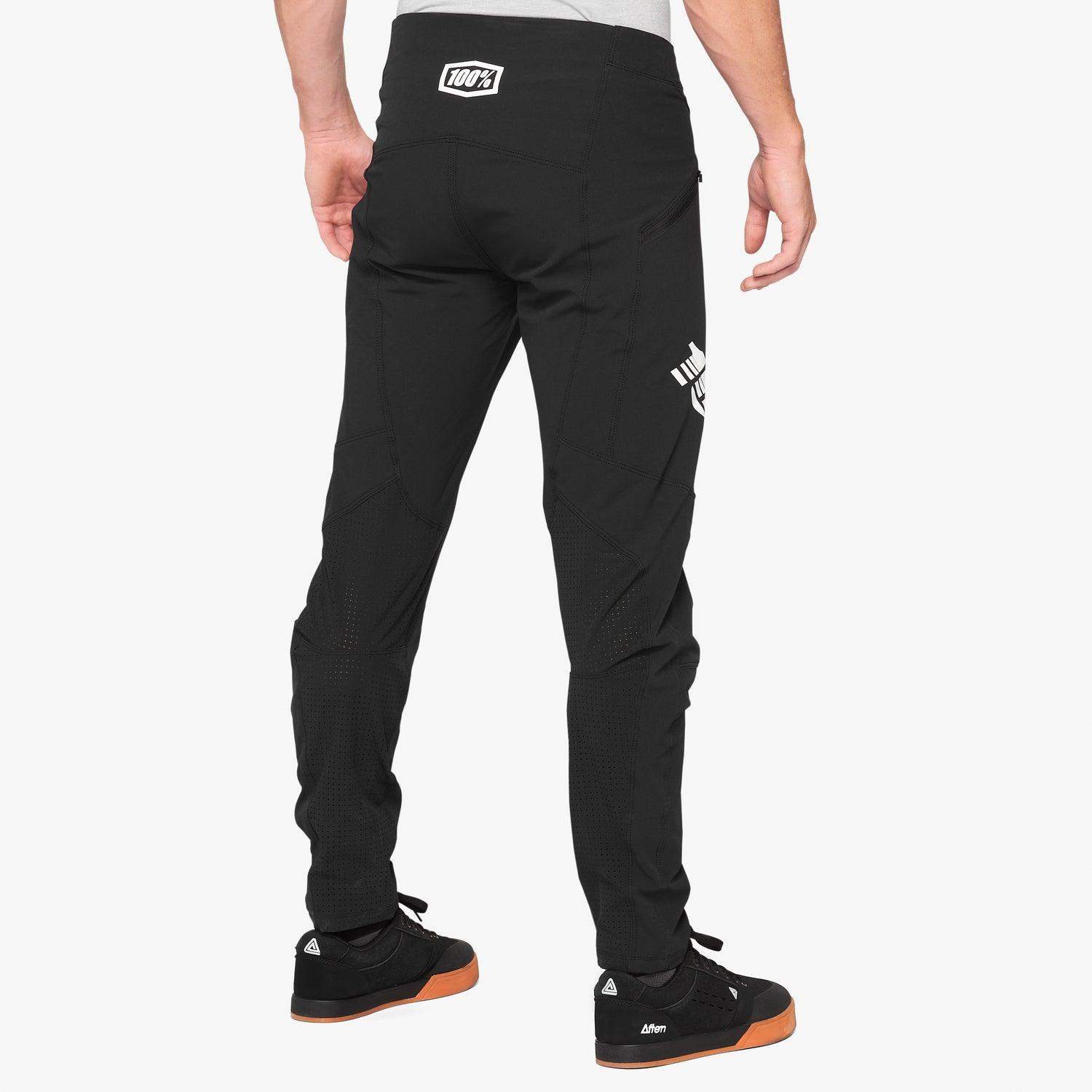 100% R-Core Men's Stretchable Woven Mountain Bike Pants, Black - Image 7
