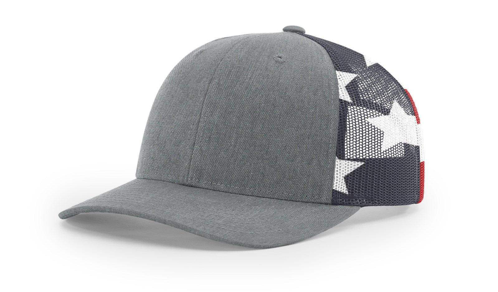 Richardson 112PM Printed Mesh Trucker Cap Hat Adjustable Snapback Closure American Flag Hat - Image 5