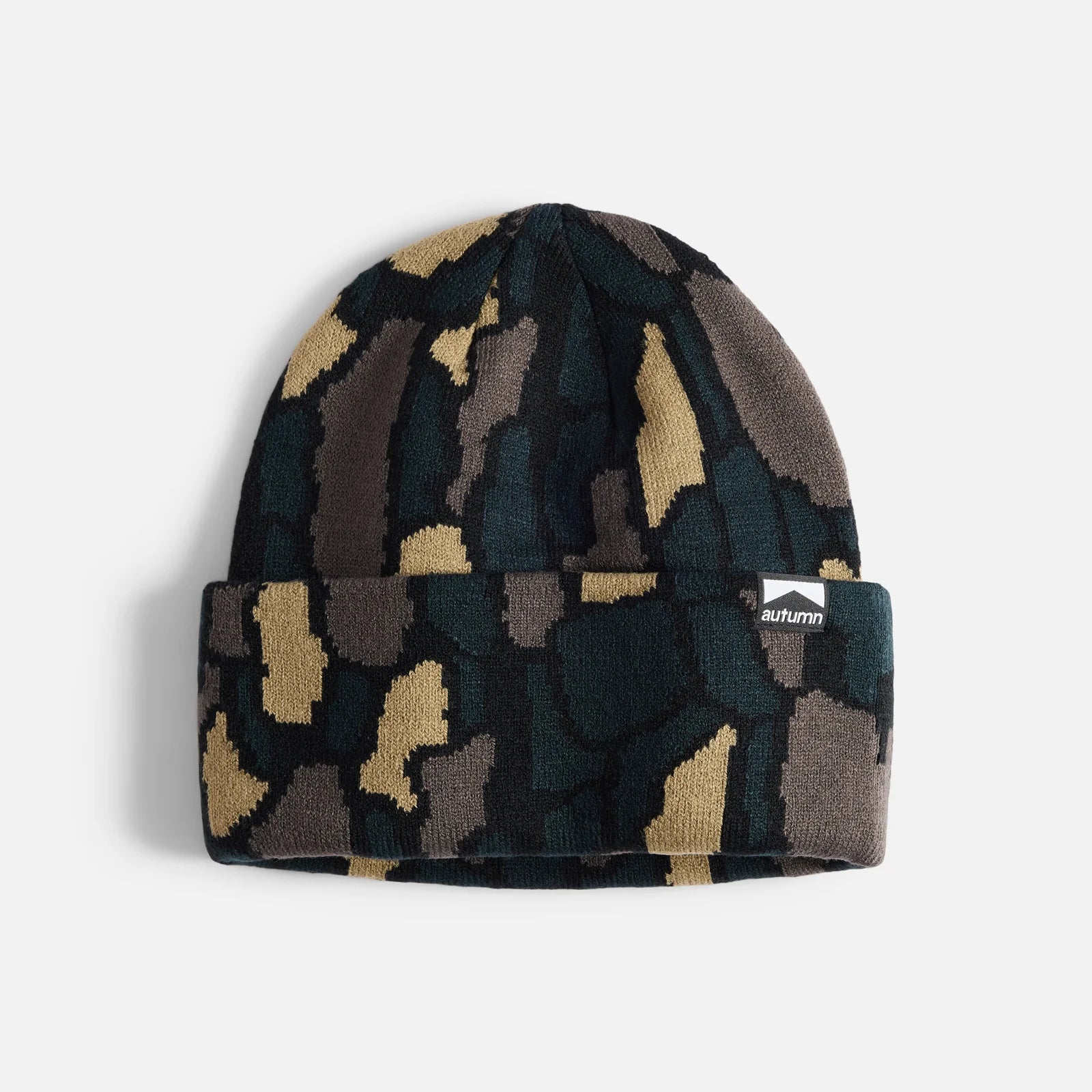 Autumn Treebark Beanie – Four-Color Knit - Image 2