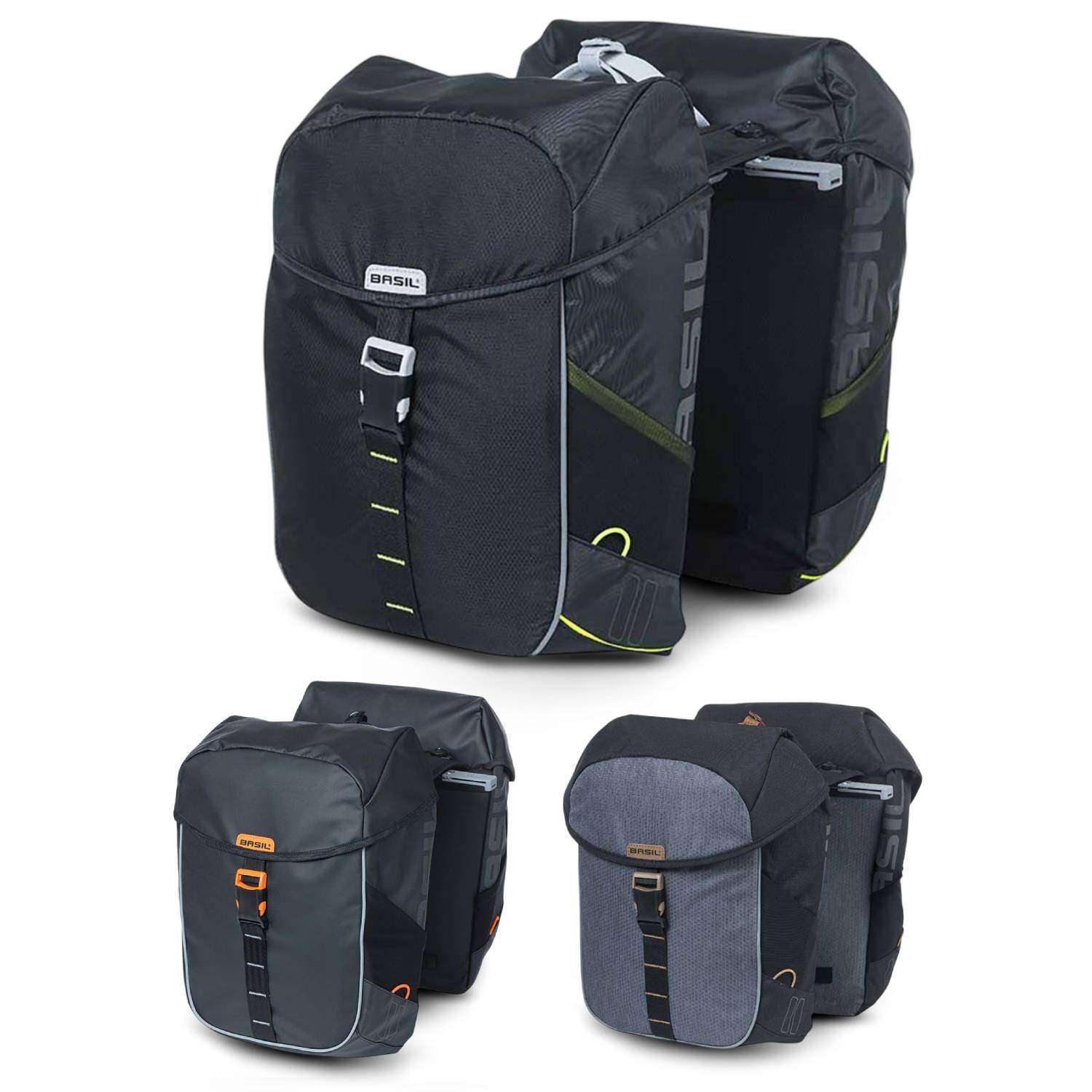 Basil Miles MIK 34L Pannier Bag 34L Sporty Waterproof Double Pannier with MIK Compatibility - Image 2