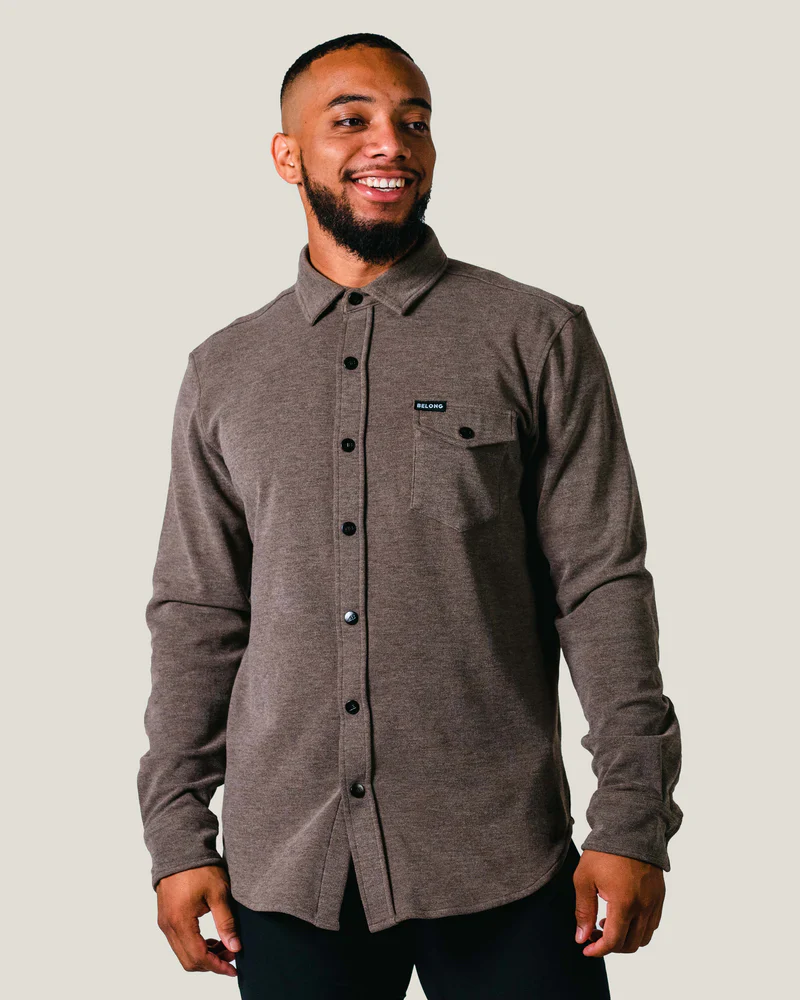 Belong Sherman Fleece Button-Up – Men’s Cozy Stretch Fleece Shirt - Image 3
