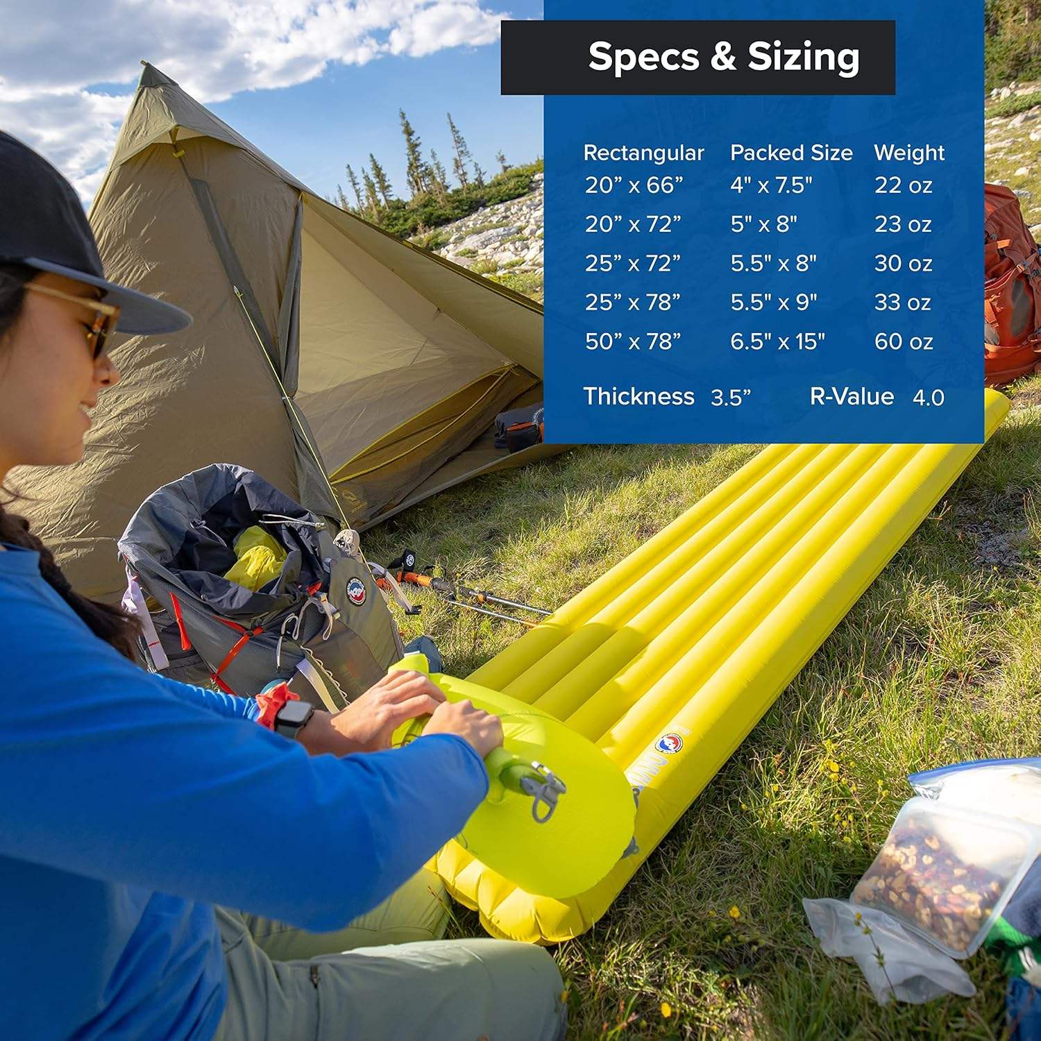 Big Agnes Divide 20X72 Regular Warm Olive - Image 3