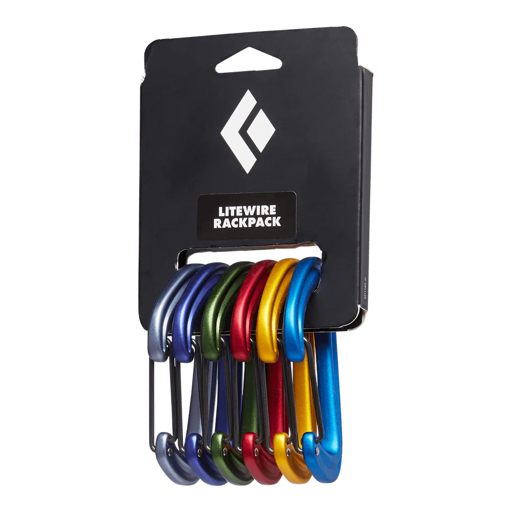 Black Diamond LiteWire Rack Pack | Set of Lightweight and Durable Carabiners for Efficient Climbing Gear Organization