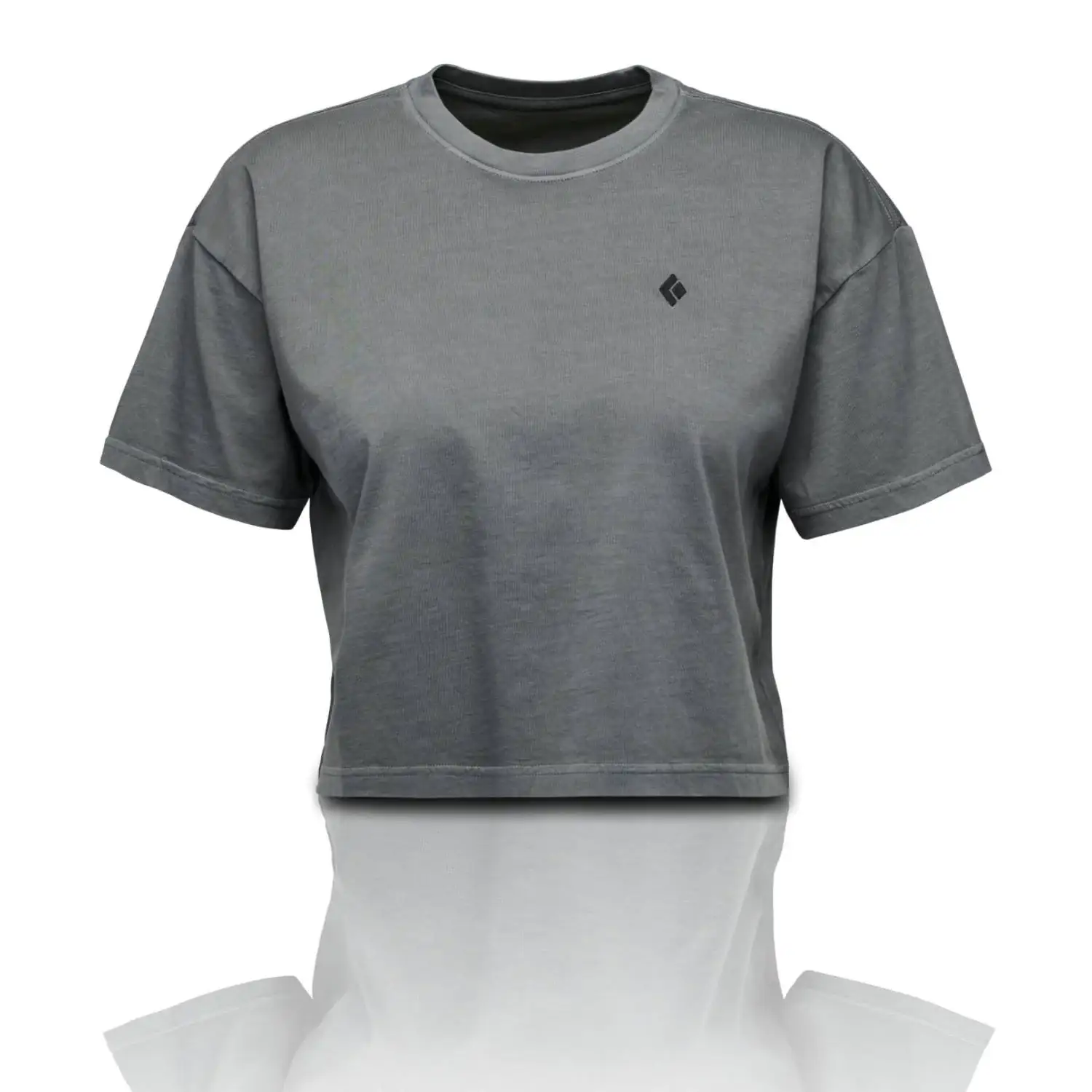 Black Diamond Women's Diamond Crop Short Sleeve T-Shirt – 100% Organic Cotton, Relaxed Fit Everyday Tee