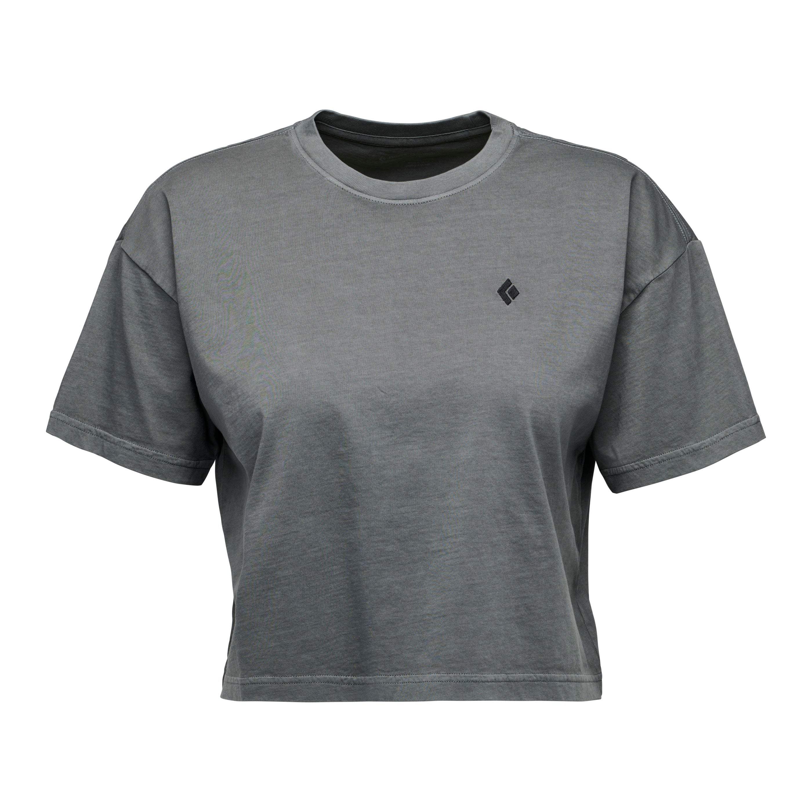 Black Diamond Women's Diamond Crop Short Sleeve T-Shirt – 100% Organic Cotton, Relaxed Fit Everyday Tee - Image 2