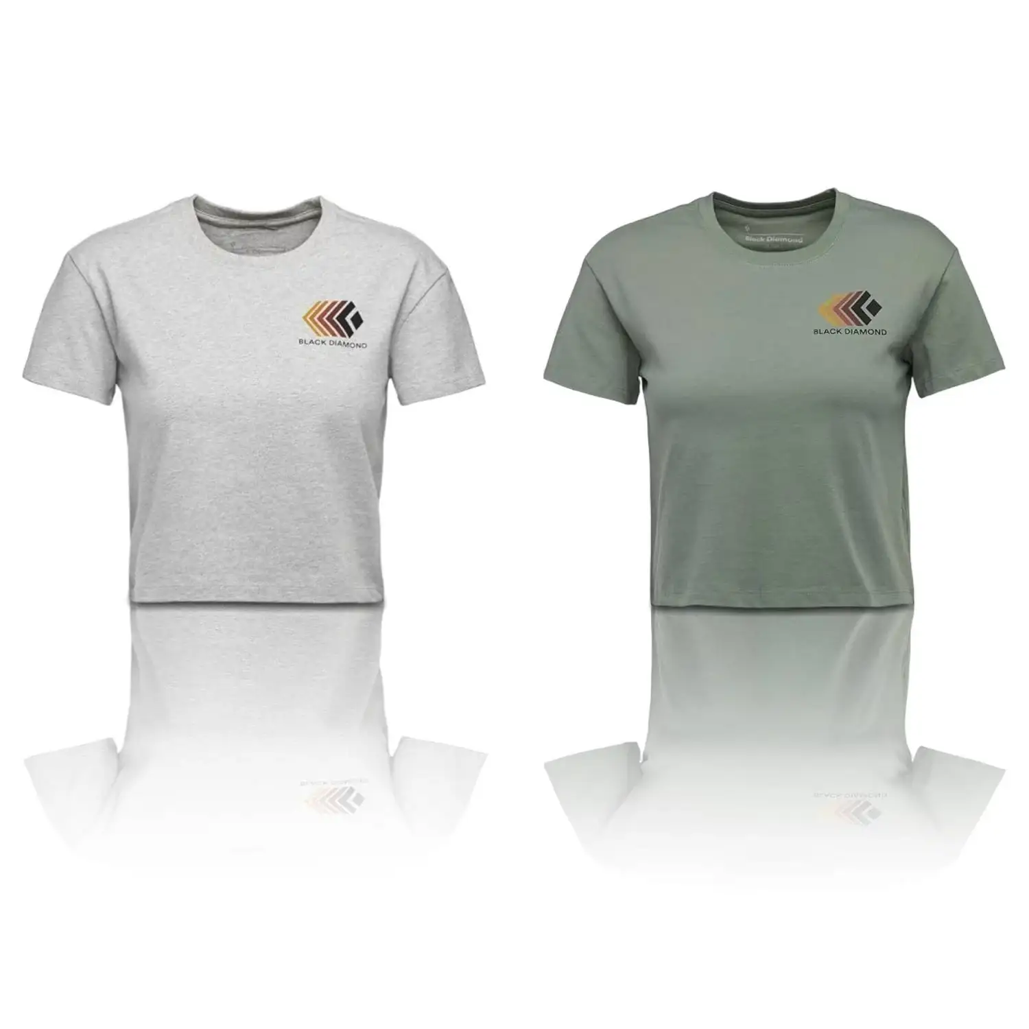 Black Diamond Women's Faded Crop Short Sleeve Tee – Organic Cotton & Relaxed Fit - Image 2