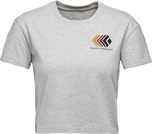 Black Diamond Women's Faded Crop Short Sleeve Tee – Organic Cotton & Relaxed Fit - Image 4