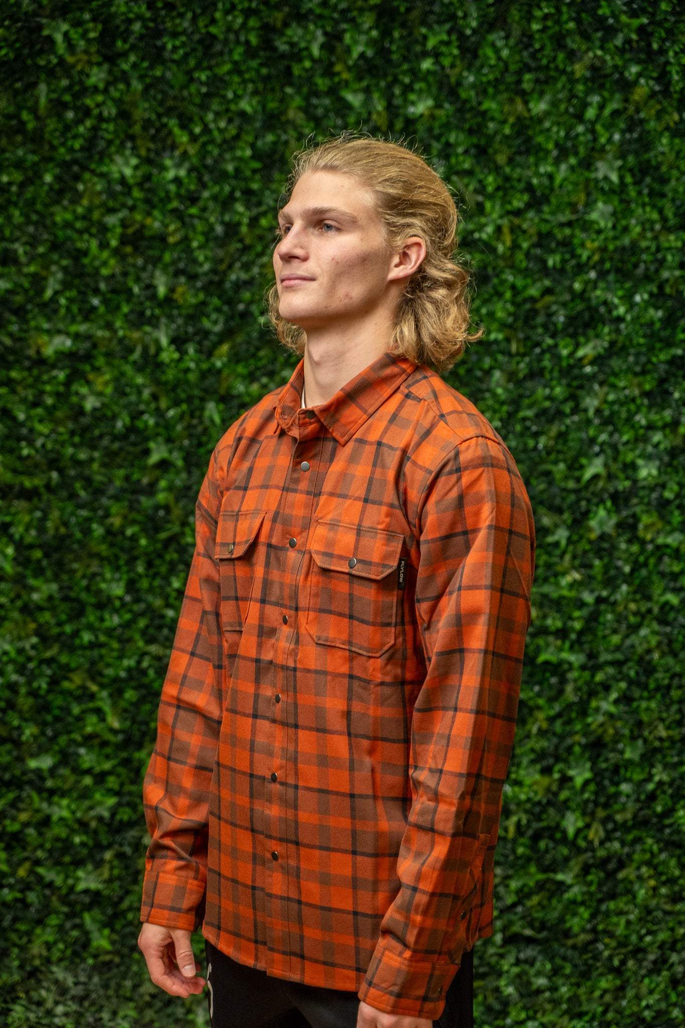 FlyLow Men's Handlebar Temperature Regulating Midlayer Tech Flannel - Image 3