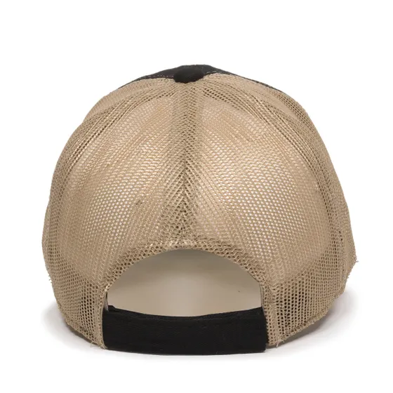 Outdoor Cap FWT-130 Garment Washed Trucker Hat – Unstructured Low Crown, Mesh Back, Adjustable Closure - Image 3
