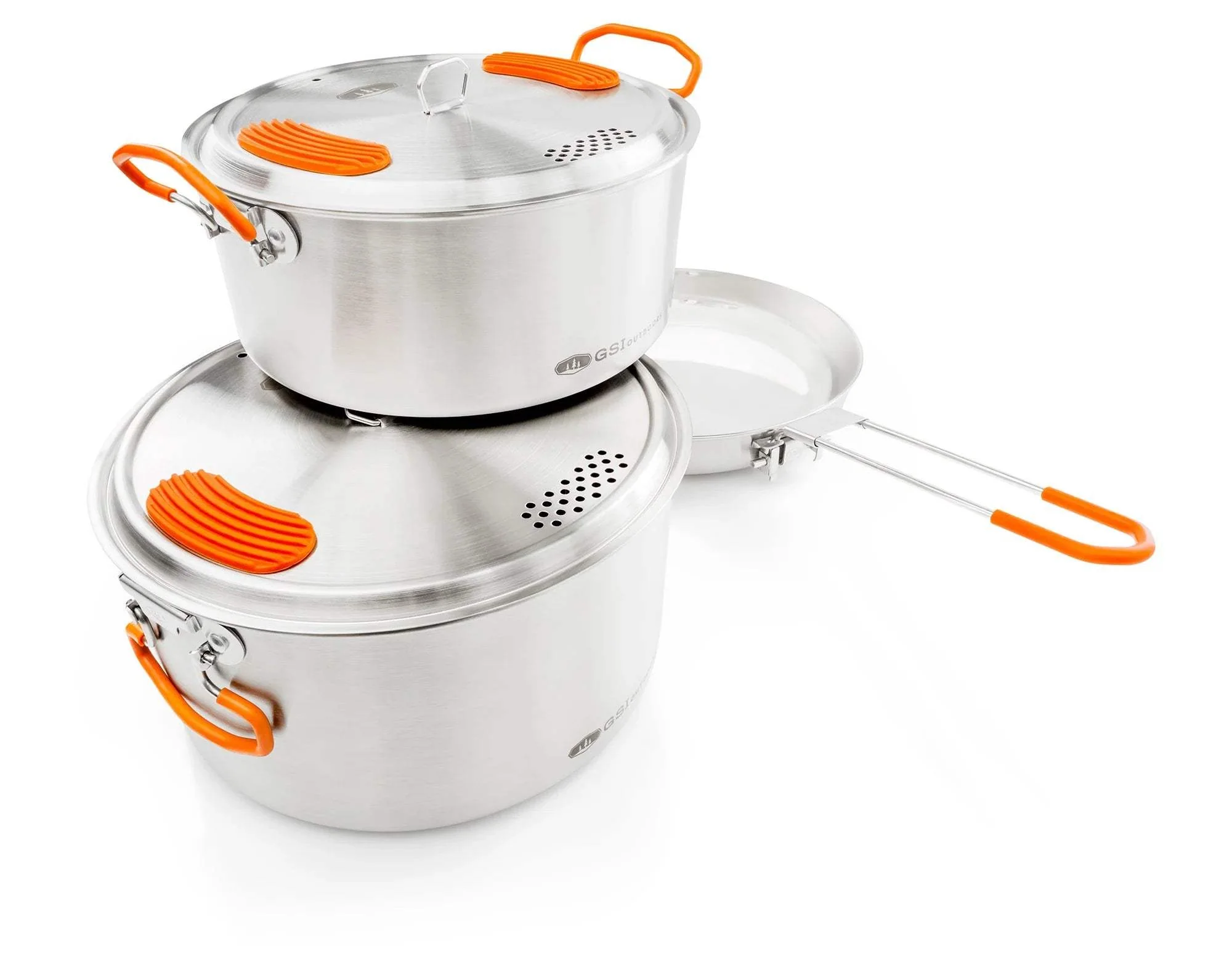 GSI Outdoors Glacier Stainless Base Camper – Medium – Durable, High-Performance Cookware Set for Camping & Outdoor Cooking - Image 2