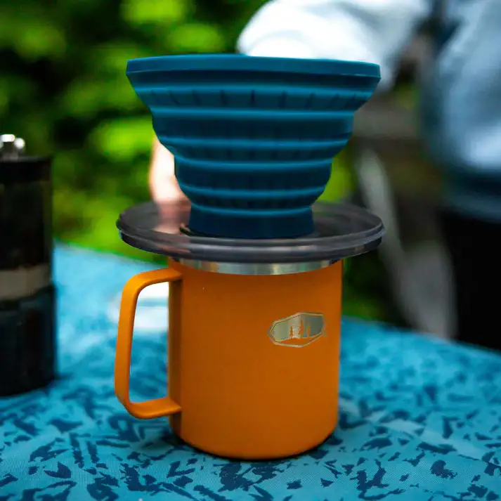 GSI Outdoors Gourmet Pourover Java Set – Portable Collapsible Coffee Brewer with Integrated Cup - Image 2