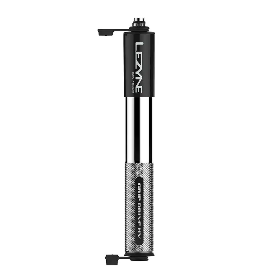 Lezyne, Grip Drive HV, Pump, ABS Flip Chuck, 90PSI, Black, S, 186 mm - Image 5