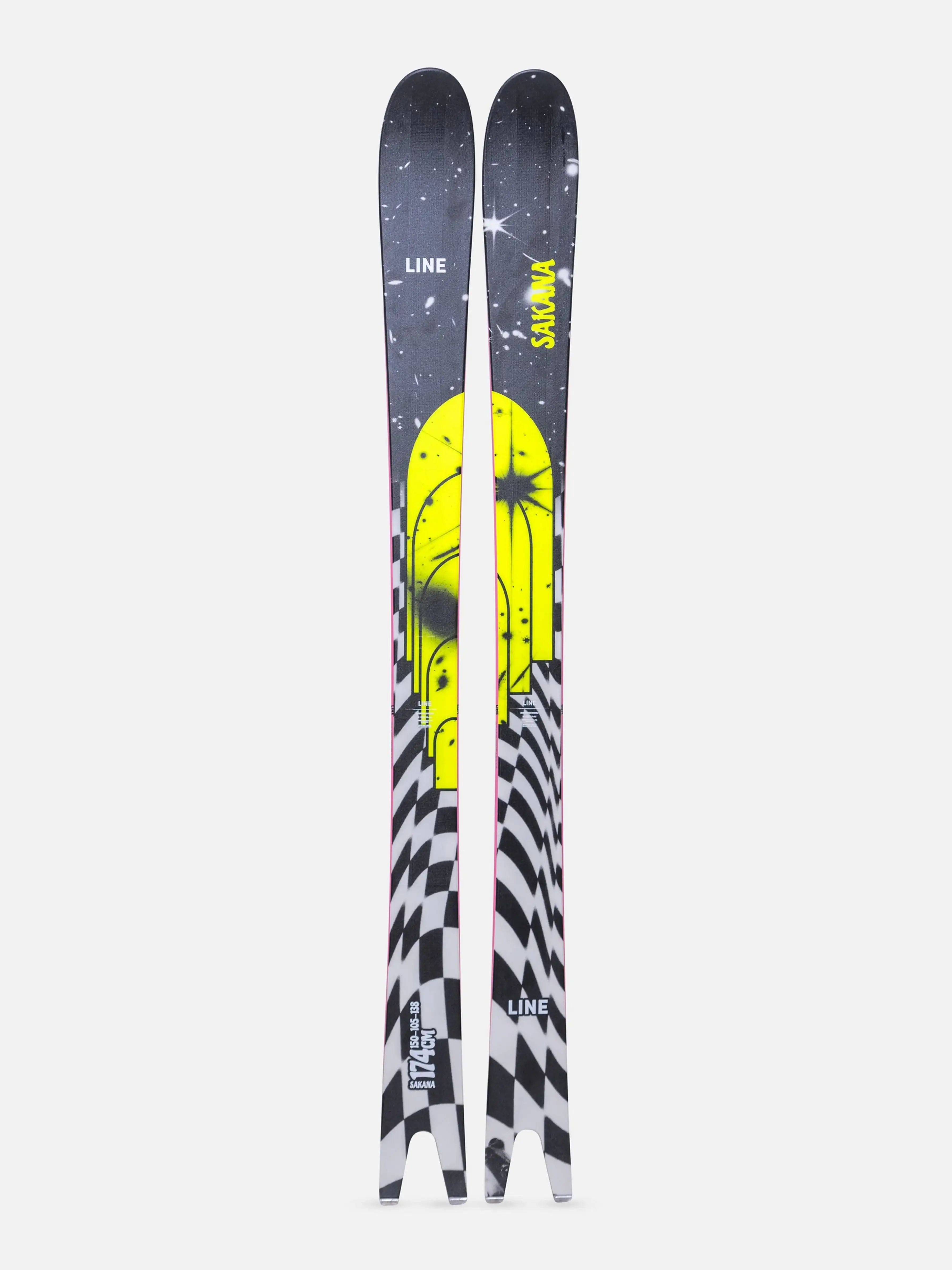 LINE Sakana Skis 2026 – All-Mountain Freeride Skis with Swallowtail Design, Wide Shovel & Award-Winning Versatility