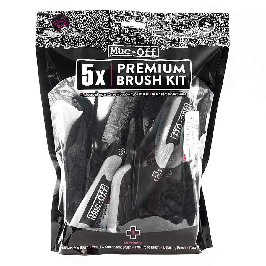Muc-Off 5-Piece Bike Cleaning Brush Set – Complete Bicycle Cleaning Kit with Storage Bag - Image 3