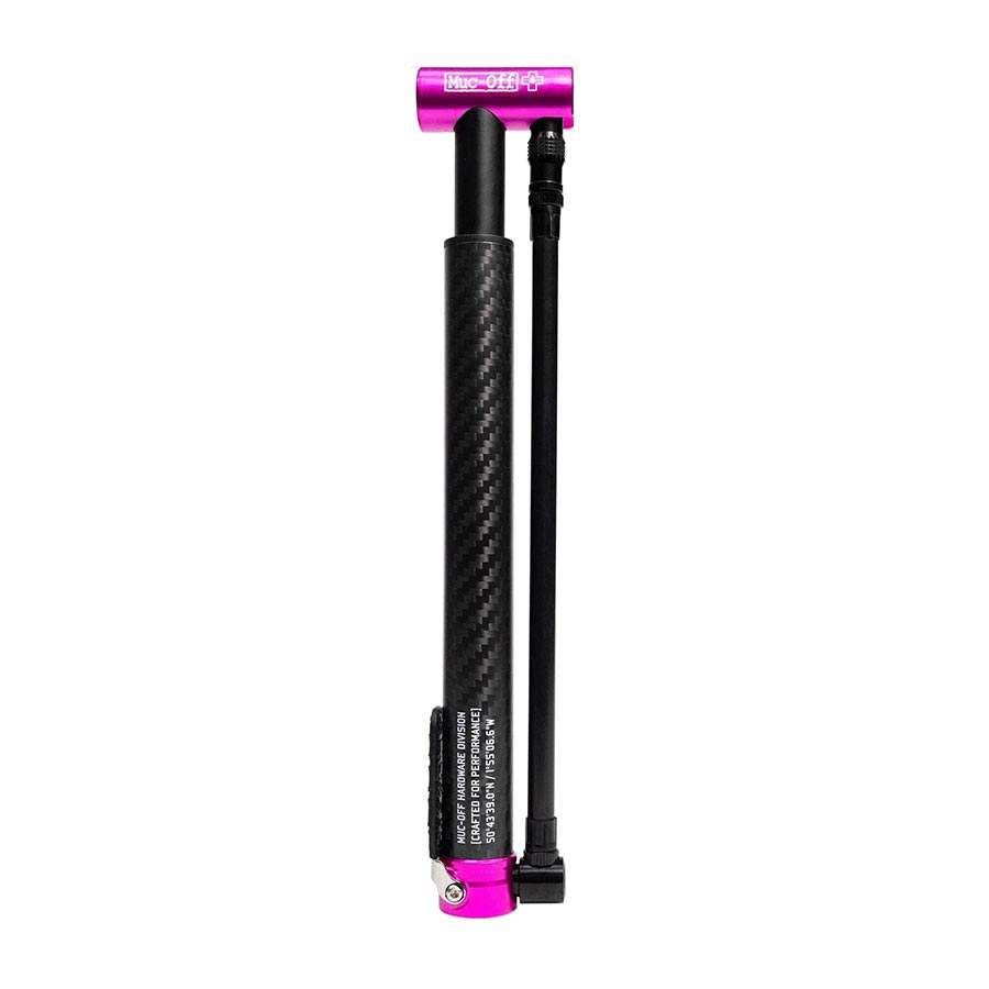 Muc-Off Airmach Carbon Mini Pump – High-Pressure Bicycle Tire Inflator (130 PSI)
