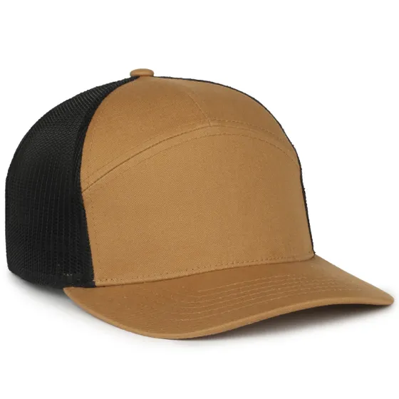 Outdoor Cap 106 Structured 7-Panel Mesh Back Hat – Chino Cotton Twill Front with Snap Closure - Image 5