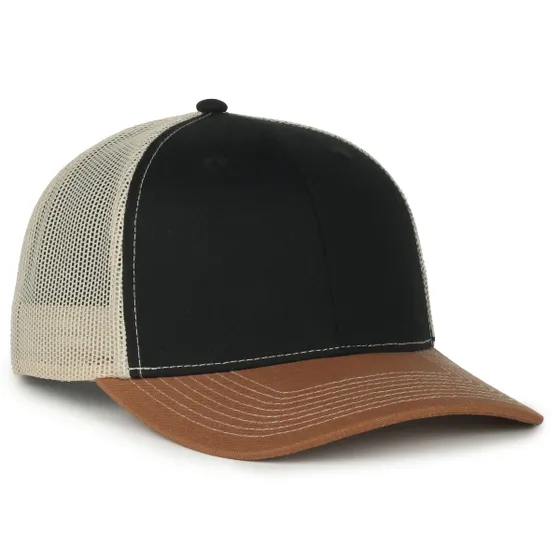 Outdoor Cap OC771 Premium Modern Trucker Cap – Pro Round Crown, Mesh Back, Structured Fit, Adjustable Snapback - Image 10