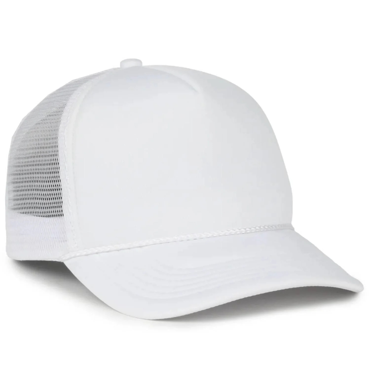 Outdoor Cap Foam 5-Panel Trucker Hat – High Profile Foam Front & Mesh Back with Cord Accent - Image 7