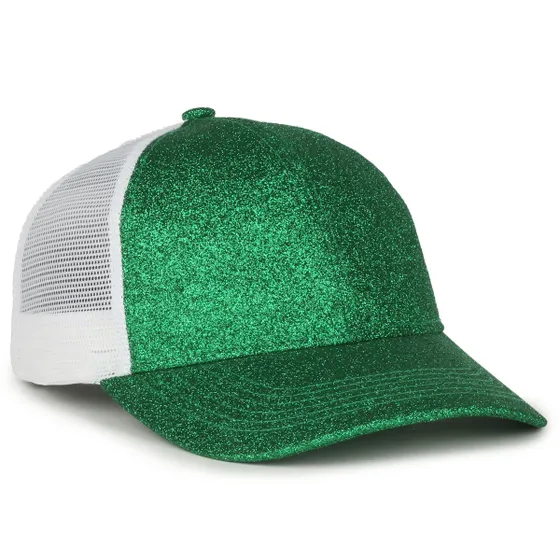 Outdoor Cap OCGLTR Glitter Trucker Hat – Ladies' Low-Crown Mesh-Back Snapback Cap - Image 5