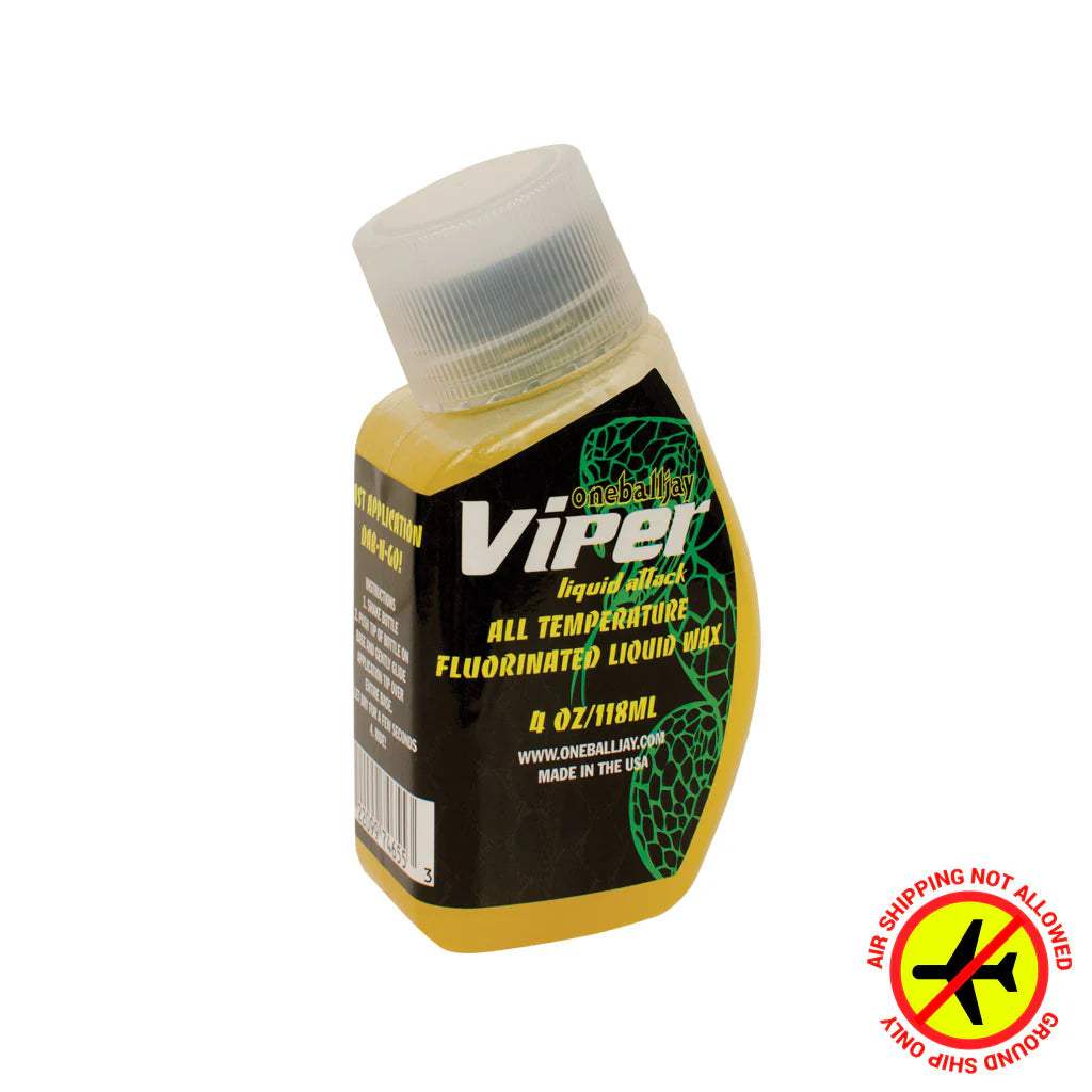 One Ball Viper Liquid Attack Wax - 4oz High-Performance Liquid Wax for Snowboards & Skis