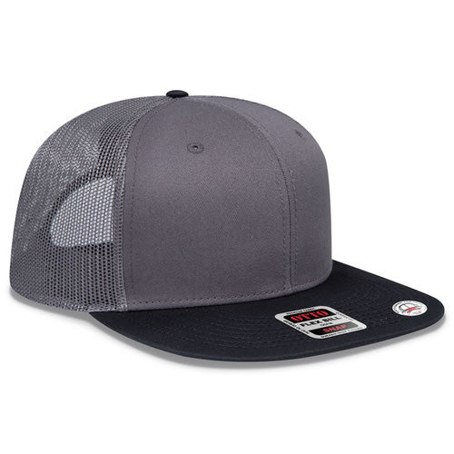OTTO CAP® 141-1070 - OTTO SNAP 6 Panel Pro Style Mesh Back Trucker Snapback Hat - Image 3
