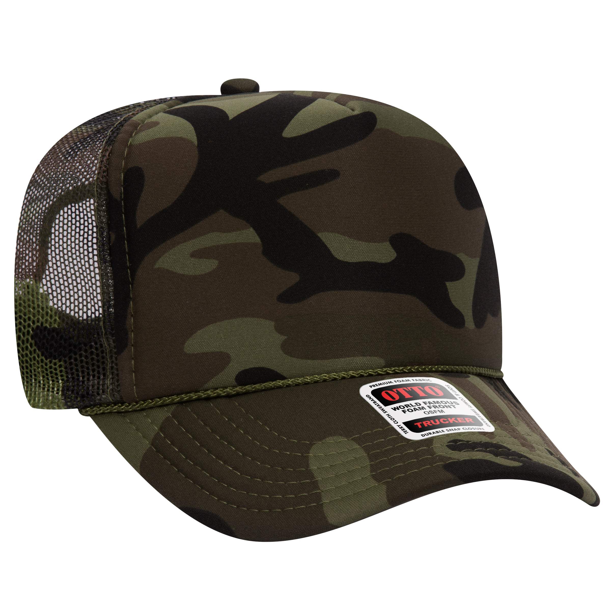 OTTO CAP® 39-165 Foam Trucker Hat 5 Panel High Crown Trucker Cap - OSFM - OTTO 39 - Image 50