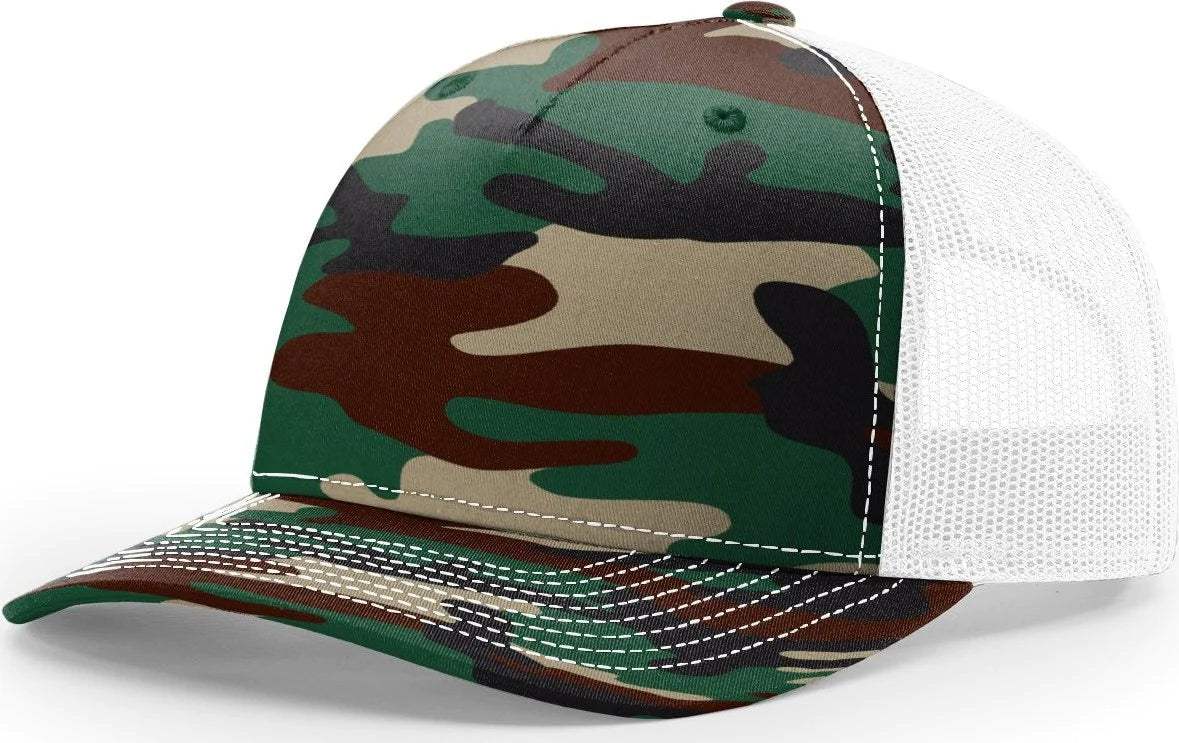 Richardson 112PFP Duck Camo Bottomland Camo Hat Five Panel Hat Trucker Cap - Image 10