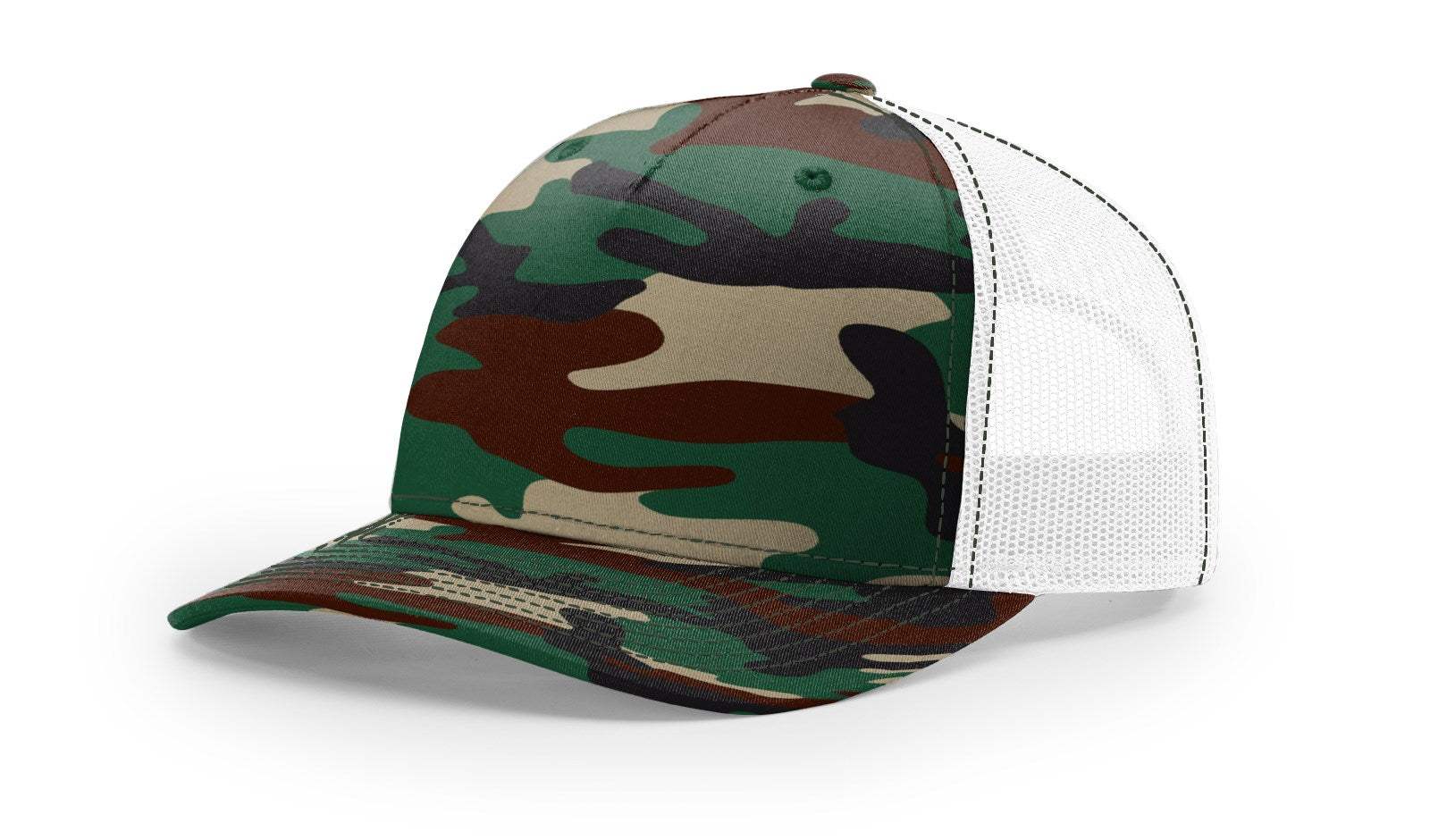 Richardson 112PFP Duck Camo Bottomland Camo Hat Five Panel Hat Trucker Cap - Image 38