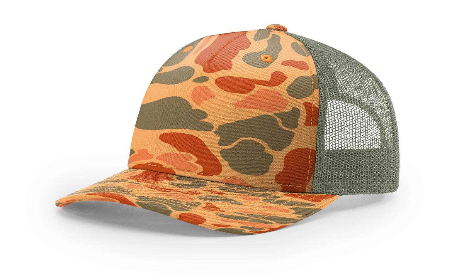 Richardson 112PFP Duck Camo Bottomland Camo Hat Five Panel Hat Trucker Cap - Image 4