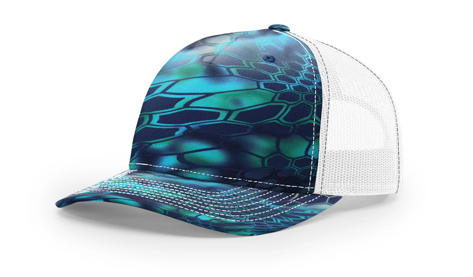 Richardson 112PFP Duck Camo Bottomland Camo Hat Five Panel Hat Trucker Cap - Image 46