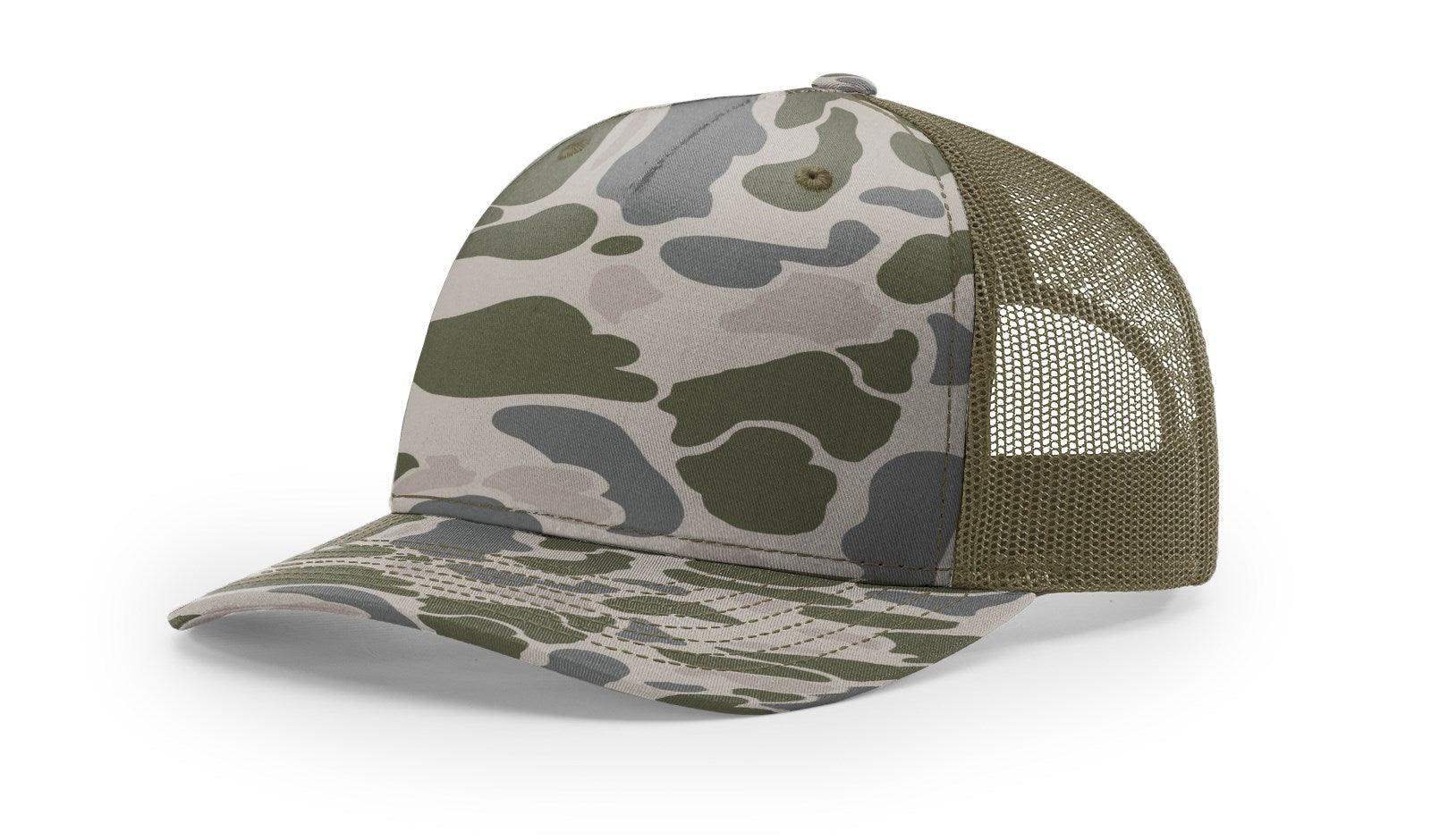 Richardson 112PFP Duck Camo Bottomland Camo Hat Five Panel Hat Trucker Cap - Image 5