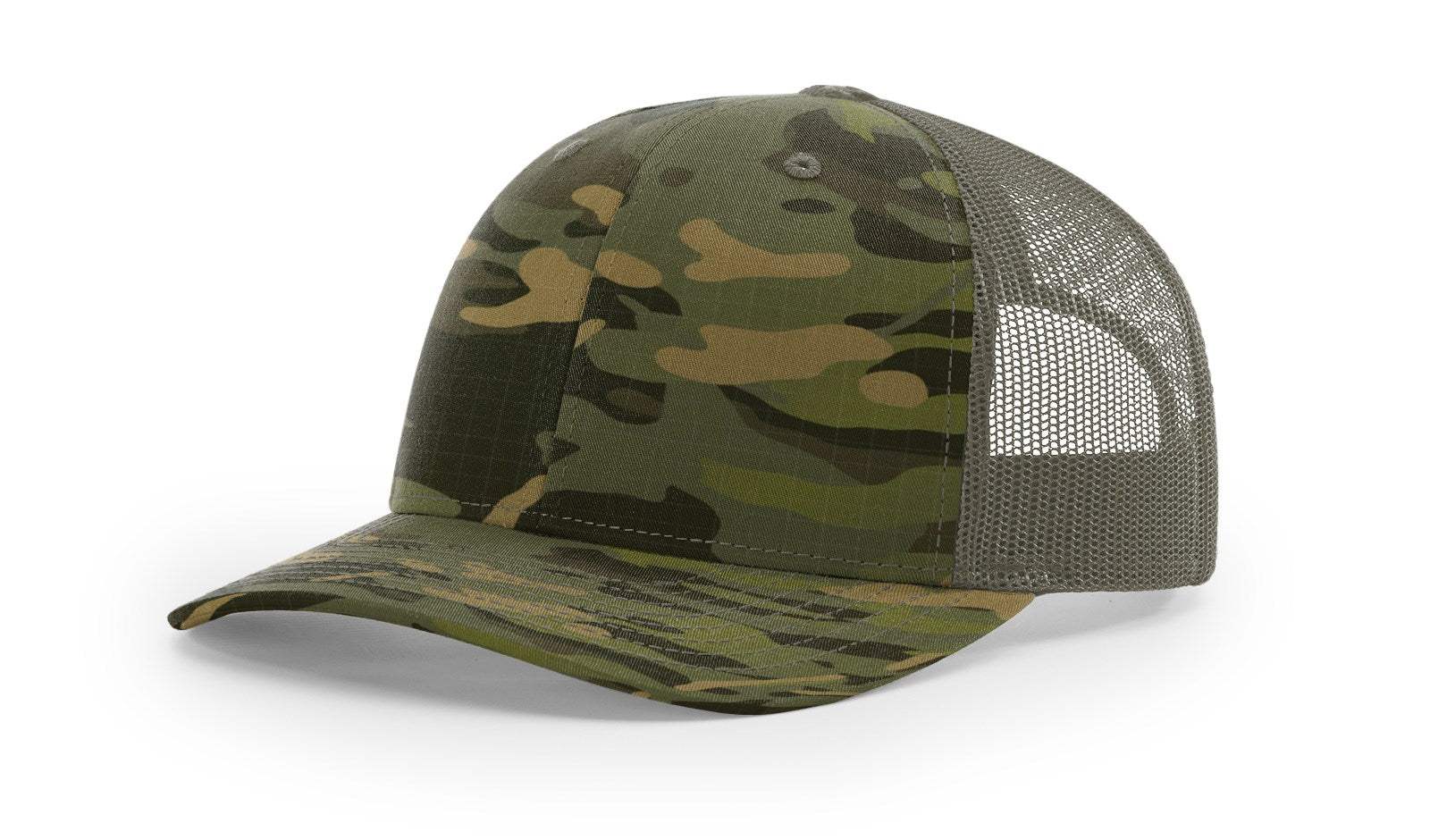 Richardson 112T Tactical Snapback Trucker Hat - Tactical Snapback Cap with No Button Crown and MultiCam Print - Image 12
