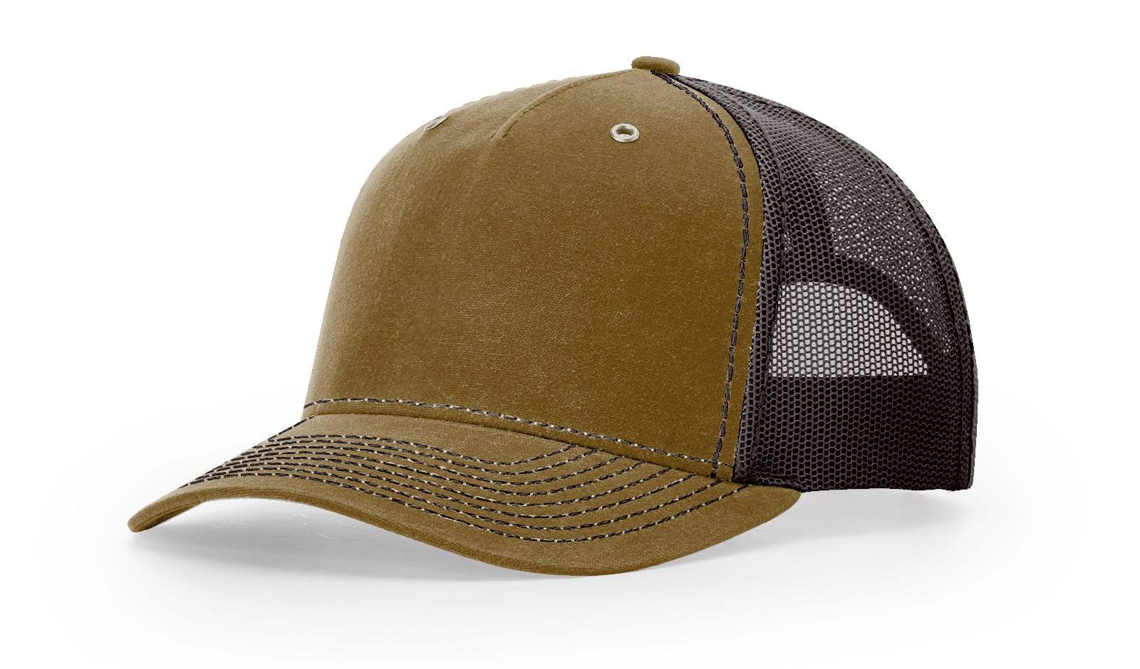 Richardson 112WH Meshback Trucker Hat Waxed Canvas Cap Hawthorne Trucker - Image 7