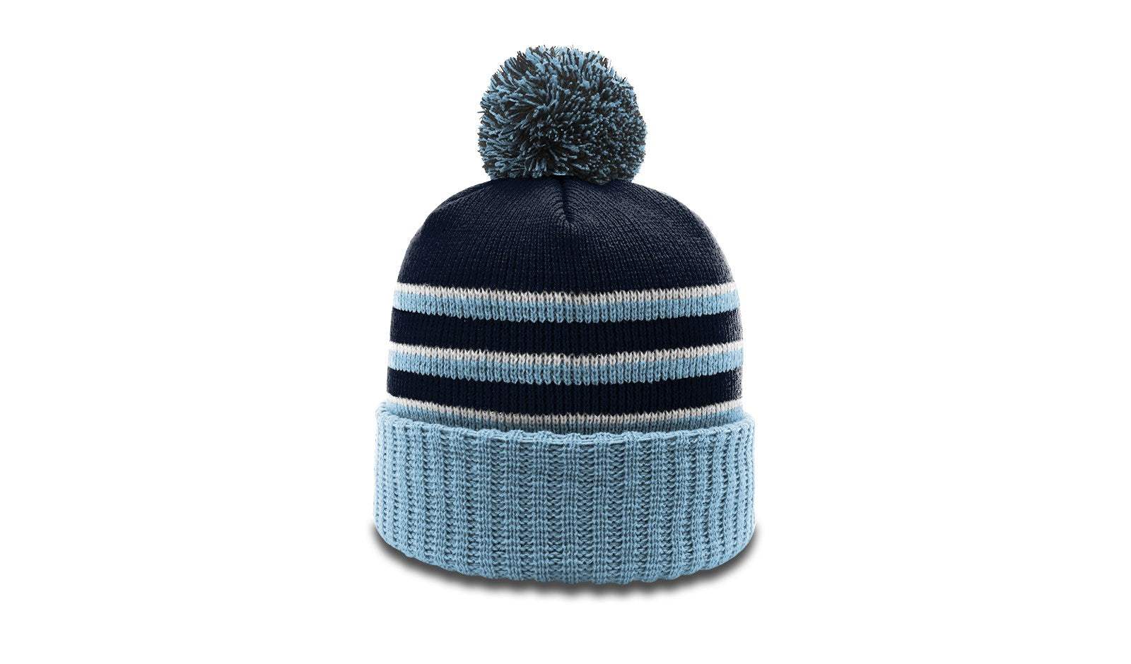 Richardson 134 Striped Beanie w/Cuff & Pom | Cozy Knit Beanie with Bold Stripes and Pom Detailing - Image 4