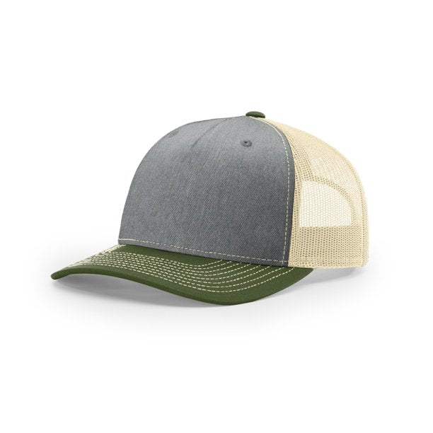 Richardson 112FP Trucker Hat Five Panel Cap Adjustable Split Hat Snapback Cap - Image 10