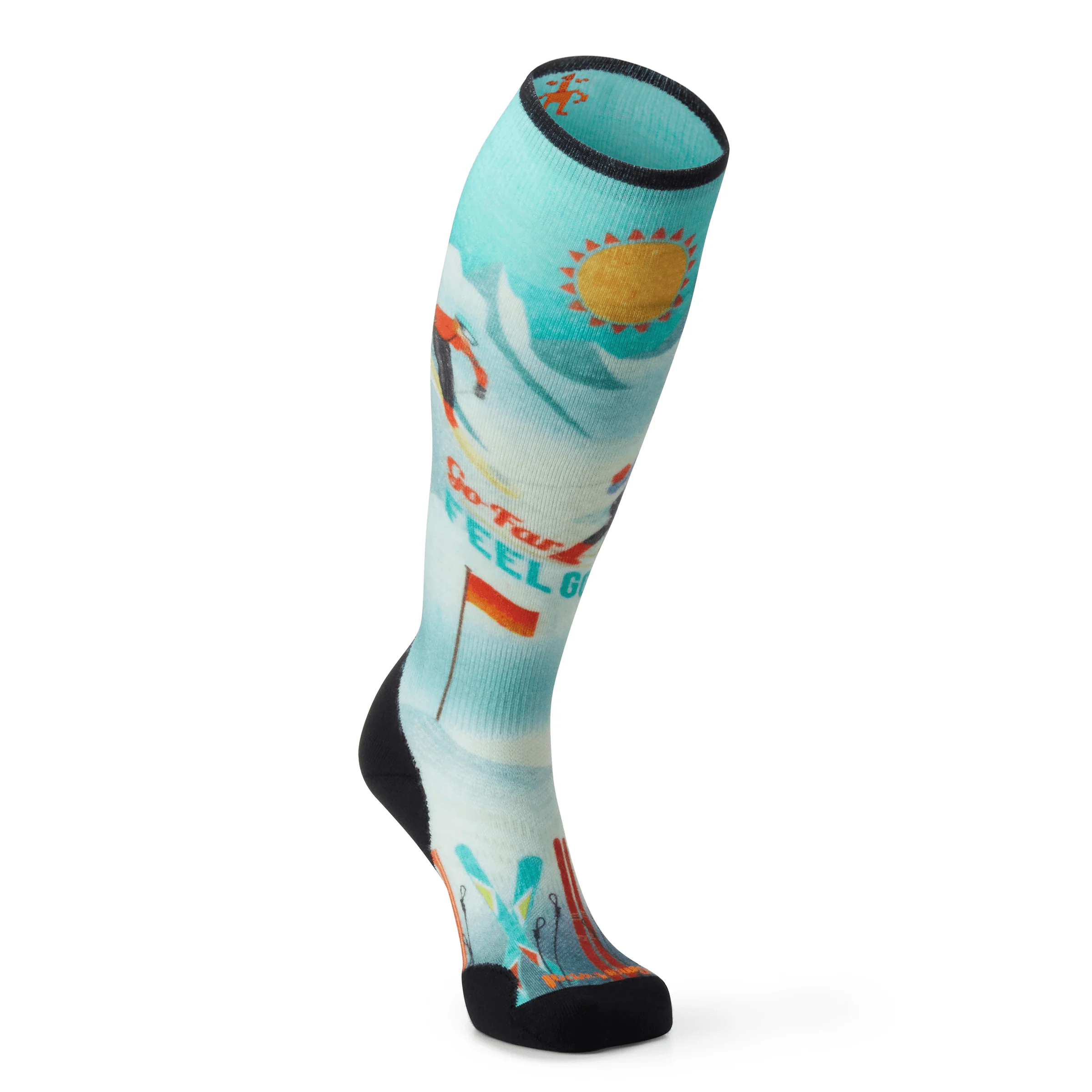 Smartwool Women's Ski Targeted Cushion Snow Bunny Print Over The Calf Socks | Hit the Slopes in Style: Advanced Comfort and Performance with Ski Socks for Women - Image 2