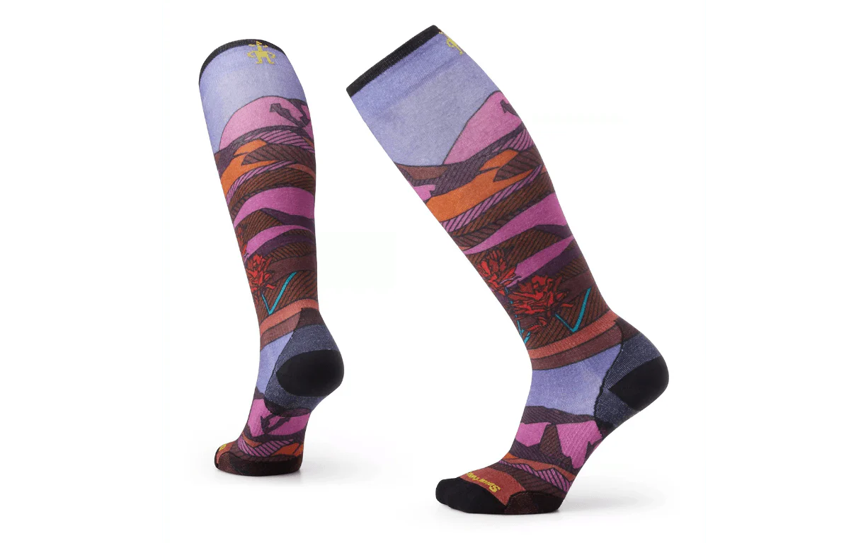Smartwool Women's Ski Zero Cushion Floral Field Print Over The Calf Socks - Image 3